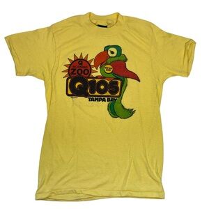 Q105 Tampa Bay 1980s Morning Zoo Rookie Bird Shirt Rare Tampa Fl Medium M Vtg